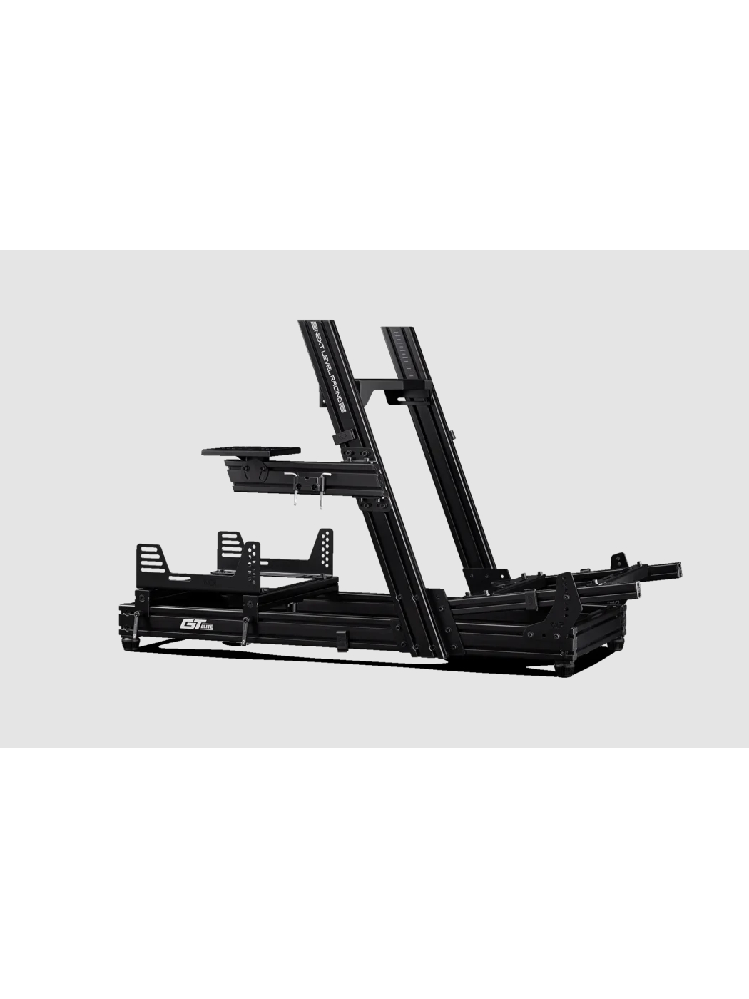 Next Level Racing | Aluminum; Carbon Steel | Racing Simulator Cockpit | GTElite Wheel Plate Edition | Black Next Level Racing | Aluminum; Carbon Steel | Racing Simulator Cockpit | GTElite Wheel Plate Edition | Black