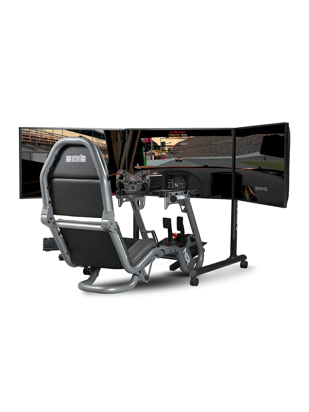 Next Level Racing Floor stand | Round Tube Freestanding Single Monitor Stand | Up to 3x43 " | Height adjustment, Tilt | Maximum weight (capacity) 50 kg | Black 4 Next Level Racing Floor stand | Round Tube Freestanding Single Monitor Stand | Up to 3x43 " | Height adjustment, Tilt | Maximum weight (capacity) 50 kg | Black 4