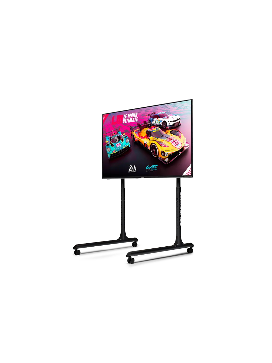 Next Level Racing Floor stand | Round Tube Freestanding Single Monitor Stand | Up to 65 " | Height adjustment, Tilt | Maximum weight (capacity) 50 kg | Black 2