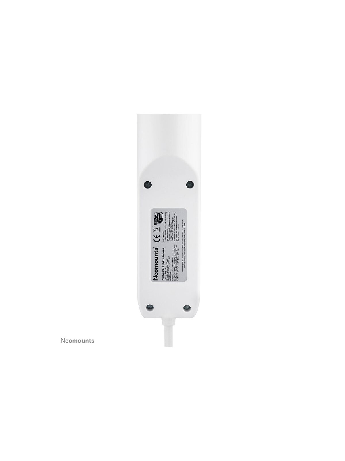 Neomounts | Desk socket with clamp and USB-C and USB-A ports - Quick charge | DS22-840WH6 8 Neomounts | Desk socket with clamp and USB-C and USB-A ports - Quick charge | DS22-840WH6 8