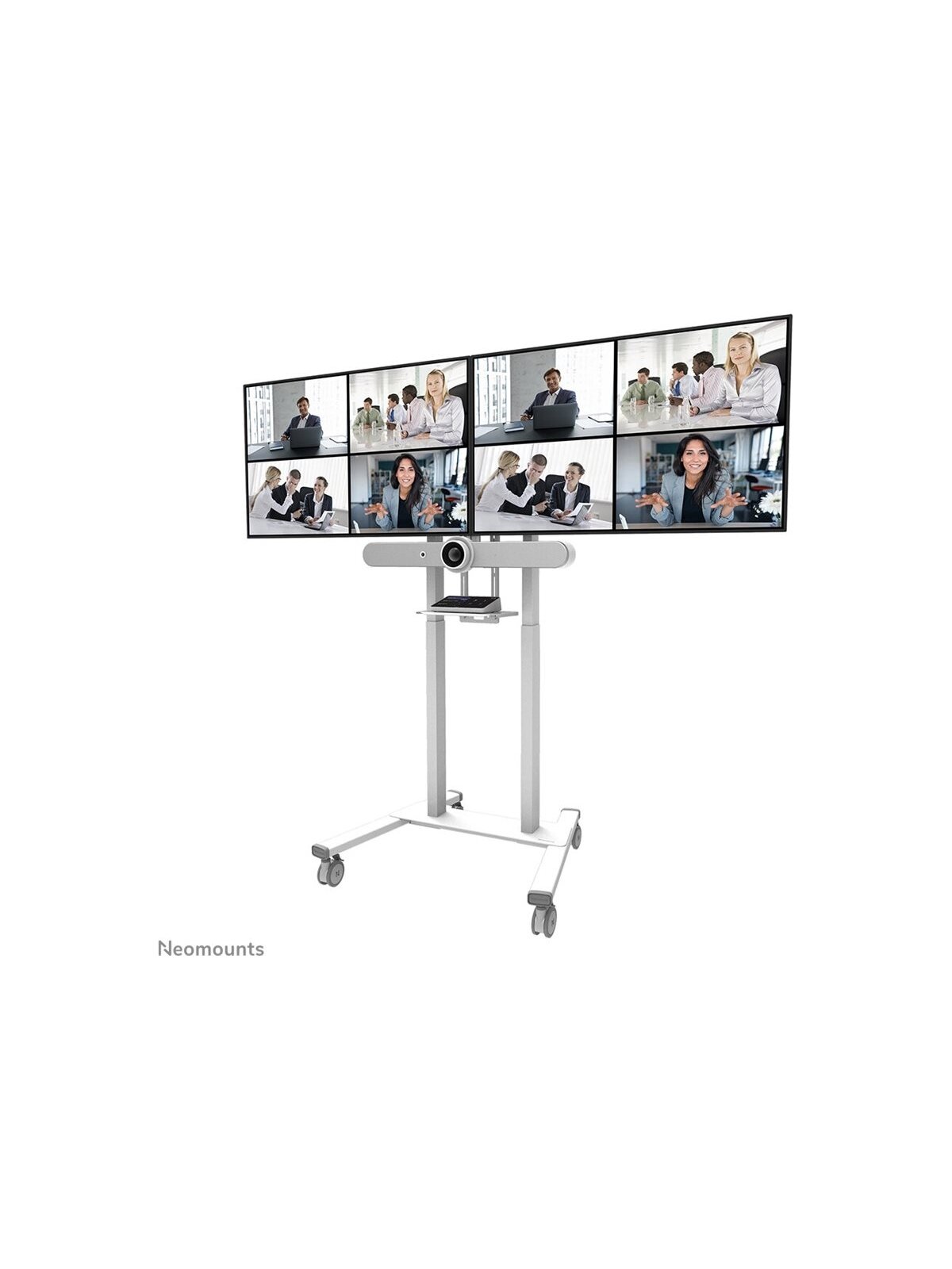Neomounts Floor stand | ADM-875WH2 Dual screen adapter | Adjustable Height | 42-65 " | Maximum weight (capacity) 40 kg | White 1 Neomounts Floor stand | ADM-875WH2 Dual screen adapter | Adjustable Height | 42-65 " | Maximum weight (capacity) 40 kg | White 1