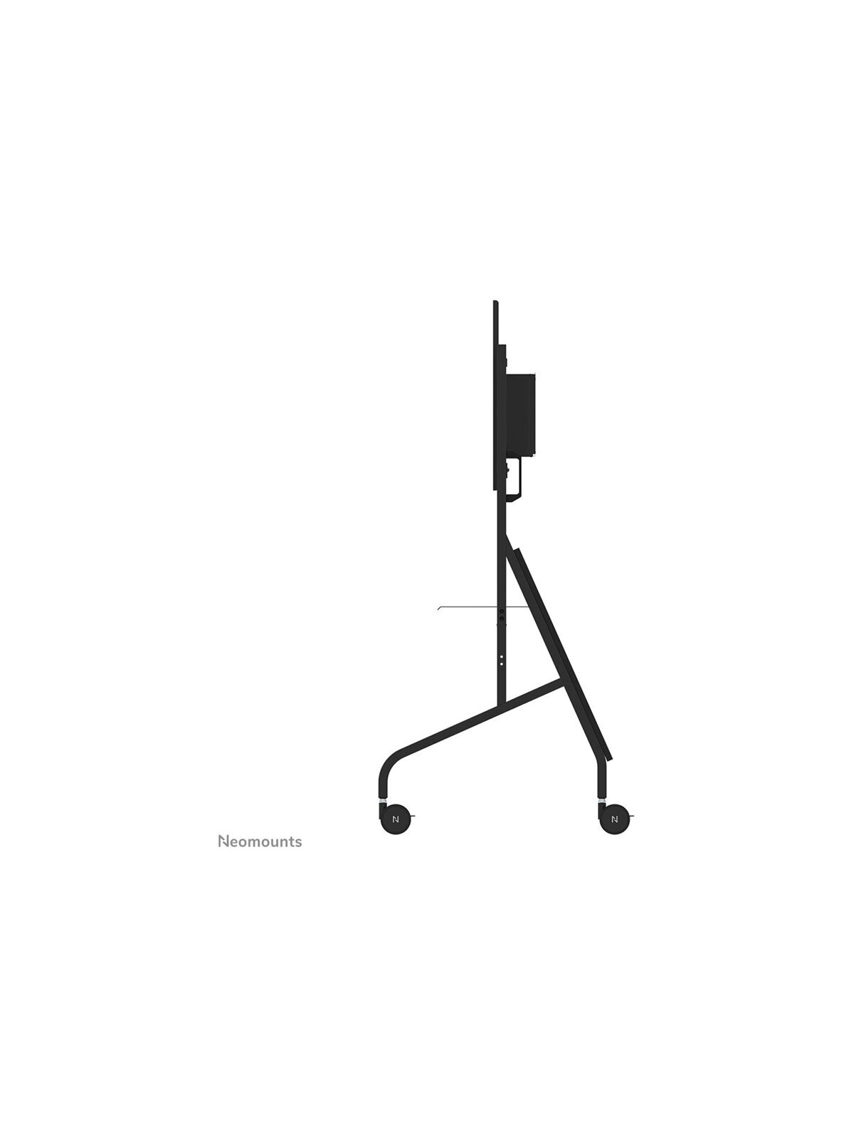 Neomounts Floor stand | FL50-575BL1 TV trolley | Adjustable Height | 65-110 " | Maximum weight (capacity) 125 kg | Black 5 Neomounts Floor stand | FL50-575BL1 TV trolley | Adjustable Height | 65-110 " | Maximum weight (capacity) 125 kg | Black 5