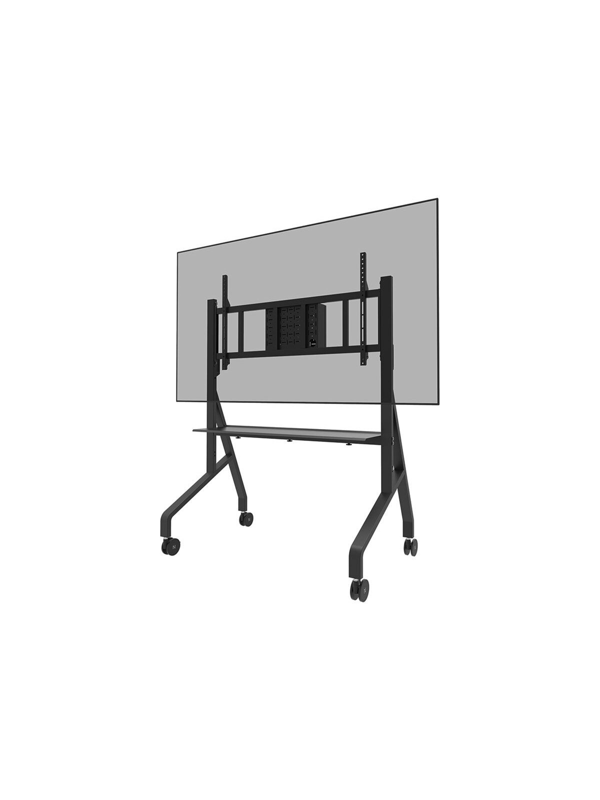 Neomounts Floor stand | FL50-575BL1 TV trolley | Adjustable Height | 65-110 " | Maximum weight (capacity) 125 kg | Black