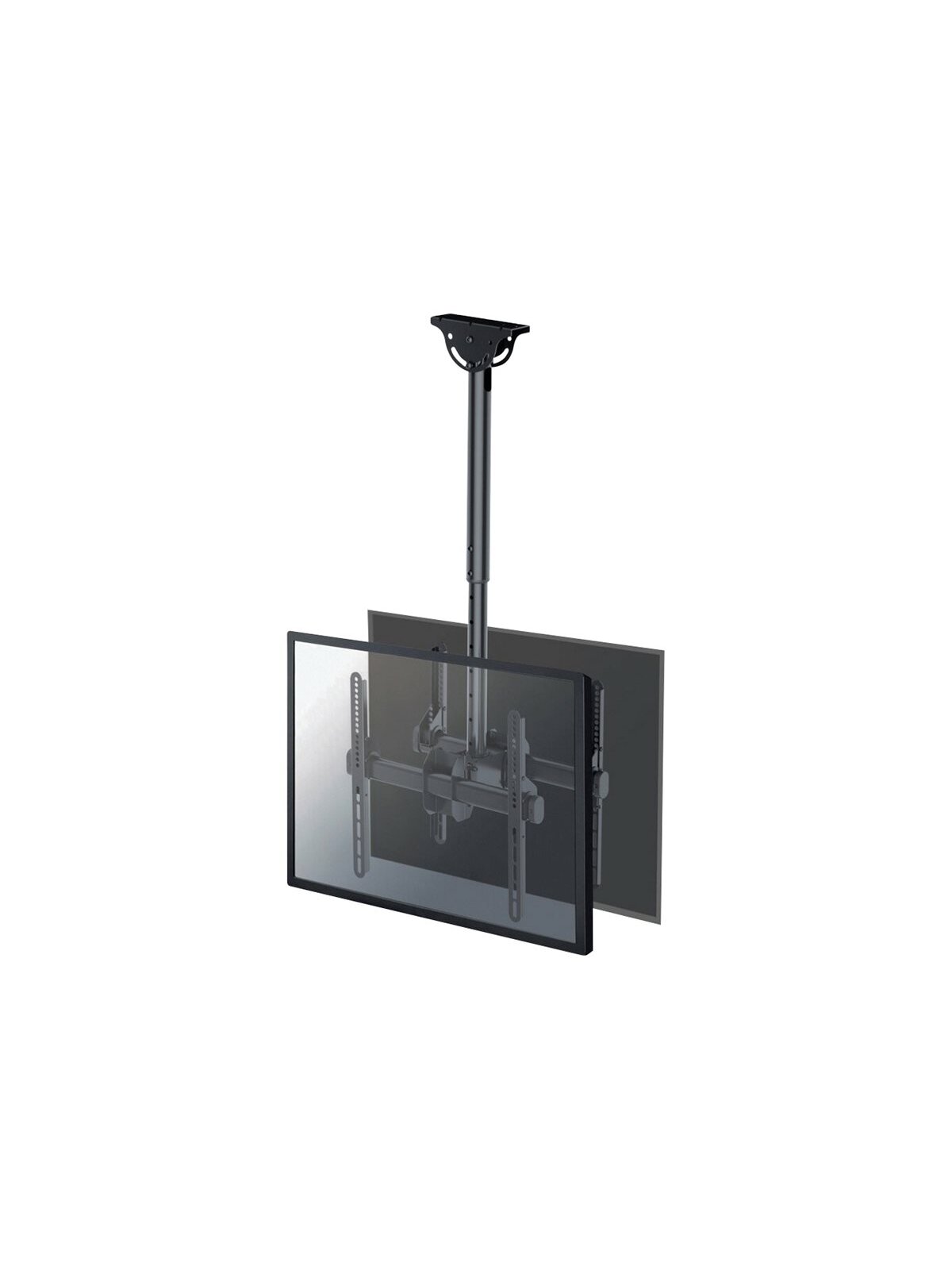 Neomounts NM-C440DBLACK Dual monitor/TV mount ceiling | Adjustable Height, Rotate, Tilt, Swivel | 32-60 " | Maximum weight (capacity) 45 kg | Black