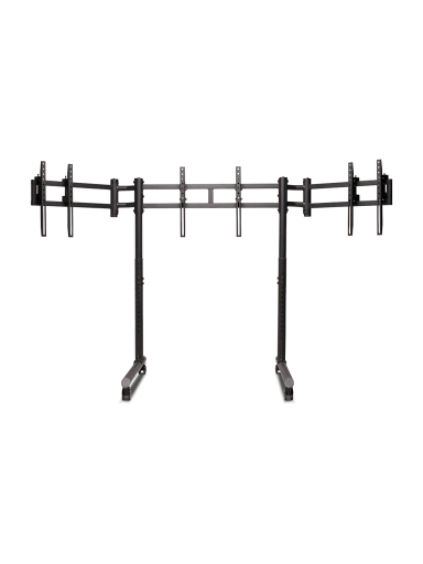 Next Level Racing Floor stand | Round Tube Freestanding Single Monitor Stand | Up to 3x43 " | Height adjustment, Tilt | Maximum weight (capacity) 50 kg | Black