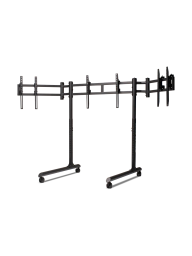 Next Level Racing Floor stand | Round Tube Freestanding Single Monitor Stand | Up to 3x43 " | Height adjustment, Tilt | Maximum weight (capacity) 50 kg | Black