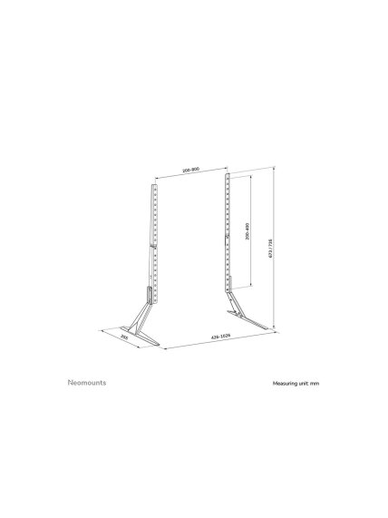 Neomounts Desk Mount | DS45-430BL19 TV stand | Adjustable Height | 23-75 " | Maximum weight (capacity) 40 kg | Black 12 Neomounts Desk Mount | DS45-430BL19 TV stand | Adjustable Height | 23-75 " | Maximum weight (capacity) 40 kg | Black 12
