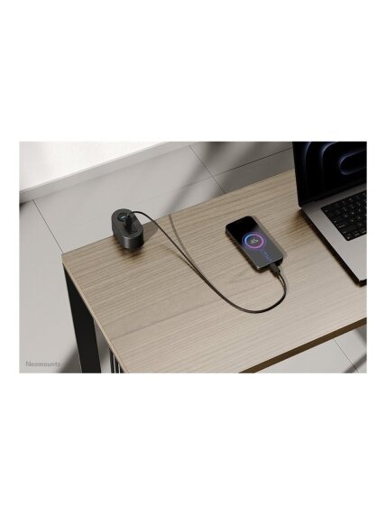 Neomounts | Desk socket with clamp and USB-C and USB-A ports - Quick charge | DS22-840BL6 11 Neomounts | Desk socket with clamp and USB-C and USB-A ports - Quick charge | DS22-840BL6 11