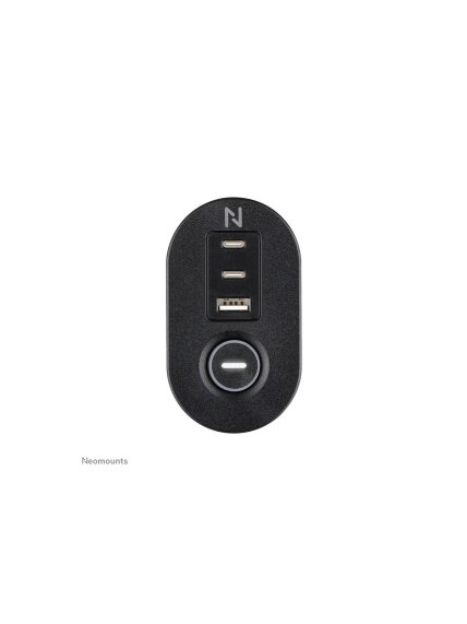 Neomounts | Desk socket with clamp and USB-C and USB-A ports - Quick charge | DS22-840BL6 2 Neomounts | Desk socket with clamp and USB-C and USB-A ports - Quick charge | DS22-840BL6 2