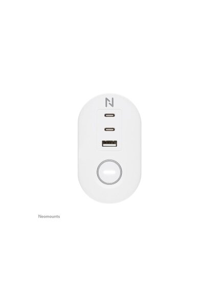 Neomounts | Desk socket with clamp and USB-C and USB-A ports - Quick charge | DS22-840WH6 2 Neomounts | Desk socket with clamp and USB-C and USB-A ports - Quick charge | DS22-840WH6 2