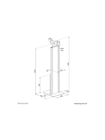 Neomounts Floor stand | FL15-628BL1 | Fixed | Maximum weight (capacity) 3 kg | Black 8