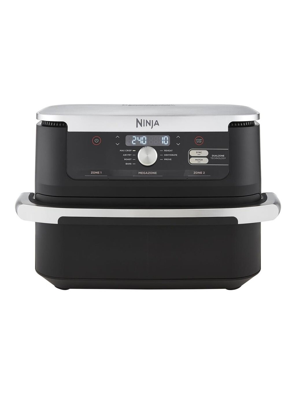 NINJA | Double Air Fryer | AF500EU Foodi FlexDrawer | Power 2470 W | Capacity 10.4 L | Black