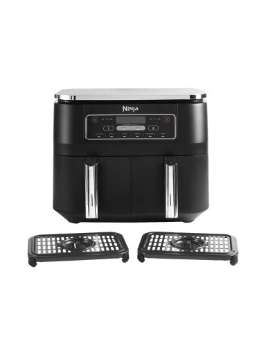NINJA | Air Fryer | AF300 | Power 1 frying compartment: 1200 W; 2 frying compartments: 2400 W W | Capacity 7.6 L | Black