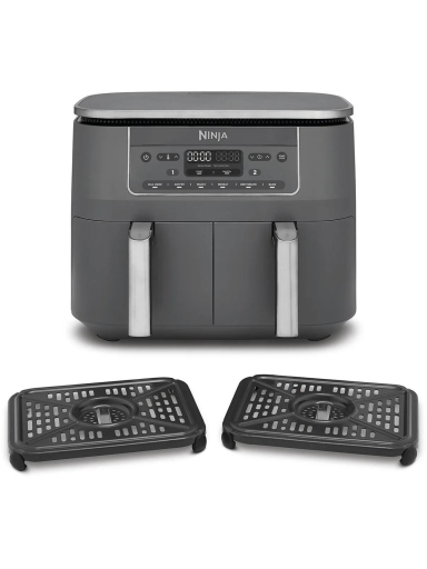NINJA Double hot air fryer | DZ300EU | Power 2400 W | Capacity 7.6 L | Grey NINJA Double hot air fryer | DZ300EU | Power 2400 W | Capacity 7.6 L | Grey