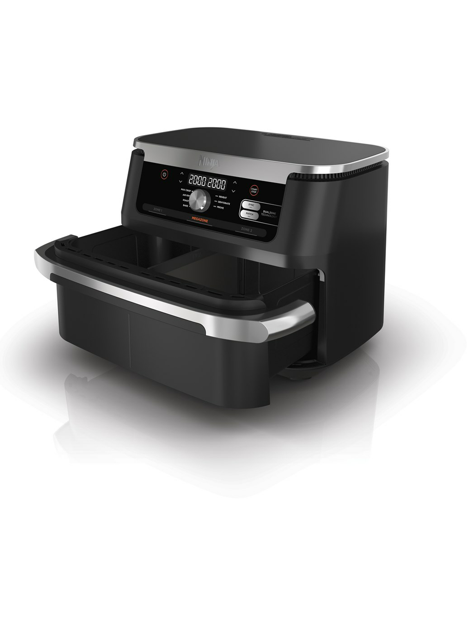 NINJA | Double Air Fryer | AF500EU Foodi FlexDrawer | Power 2470 W | Capacity 10.4 L | Black 6