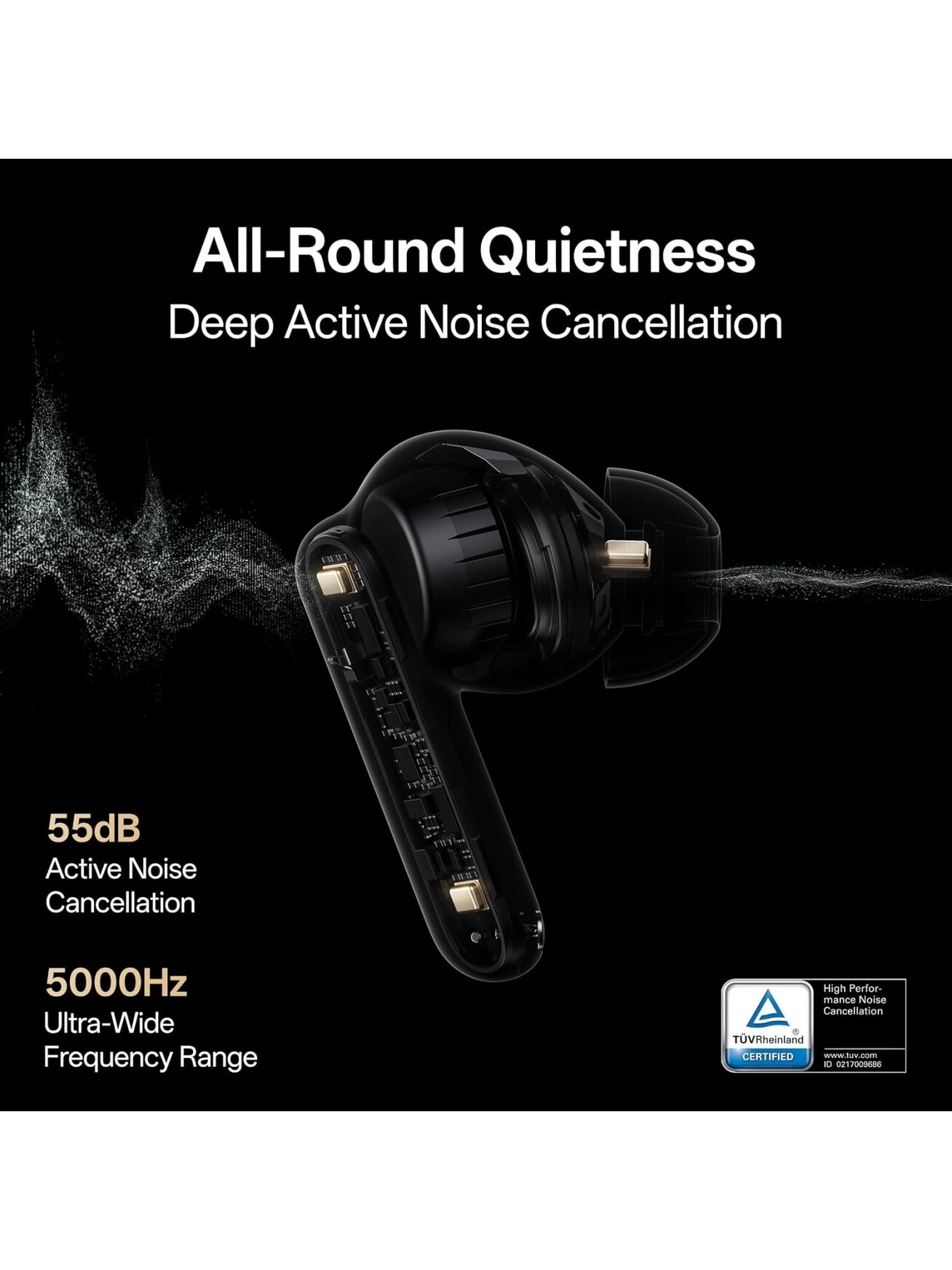 OPPO True wireless earphones | Enco Air5 Pro | Bluetooth | In-ear | Microphone | Black | Noise canceling | Wireless 4