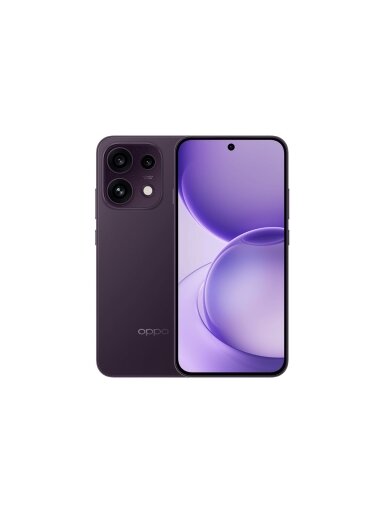 OPPO Reno16 F 5G (CPH2859) | Purple Black | 6.57 " | AMOLED | 2372 x 1080 pixels | Mediatek | Dimensity 7300 Energy | Internal RAM 8 GB | 256 GB | Dual SIM | 5G | Main camera resolution 50+50+8 MP | Secondary camera resolution 50 MP | Android | 16