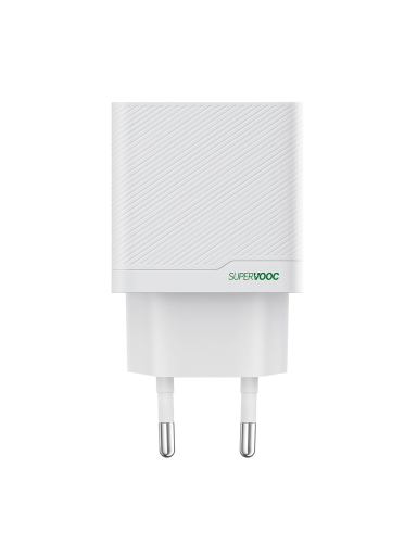 OPPO SUPERVOOC 45W Dual-Port Charger (White), OSAB4CB4AE