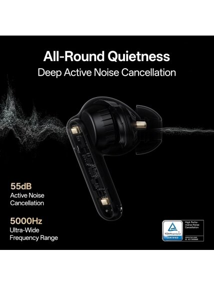 OPPO True wireless earphones | Enco Air5 Pro | Bluetooth | In-ear | Microphone | Black | Noise canceling | Wireless 4