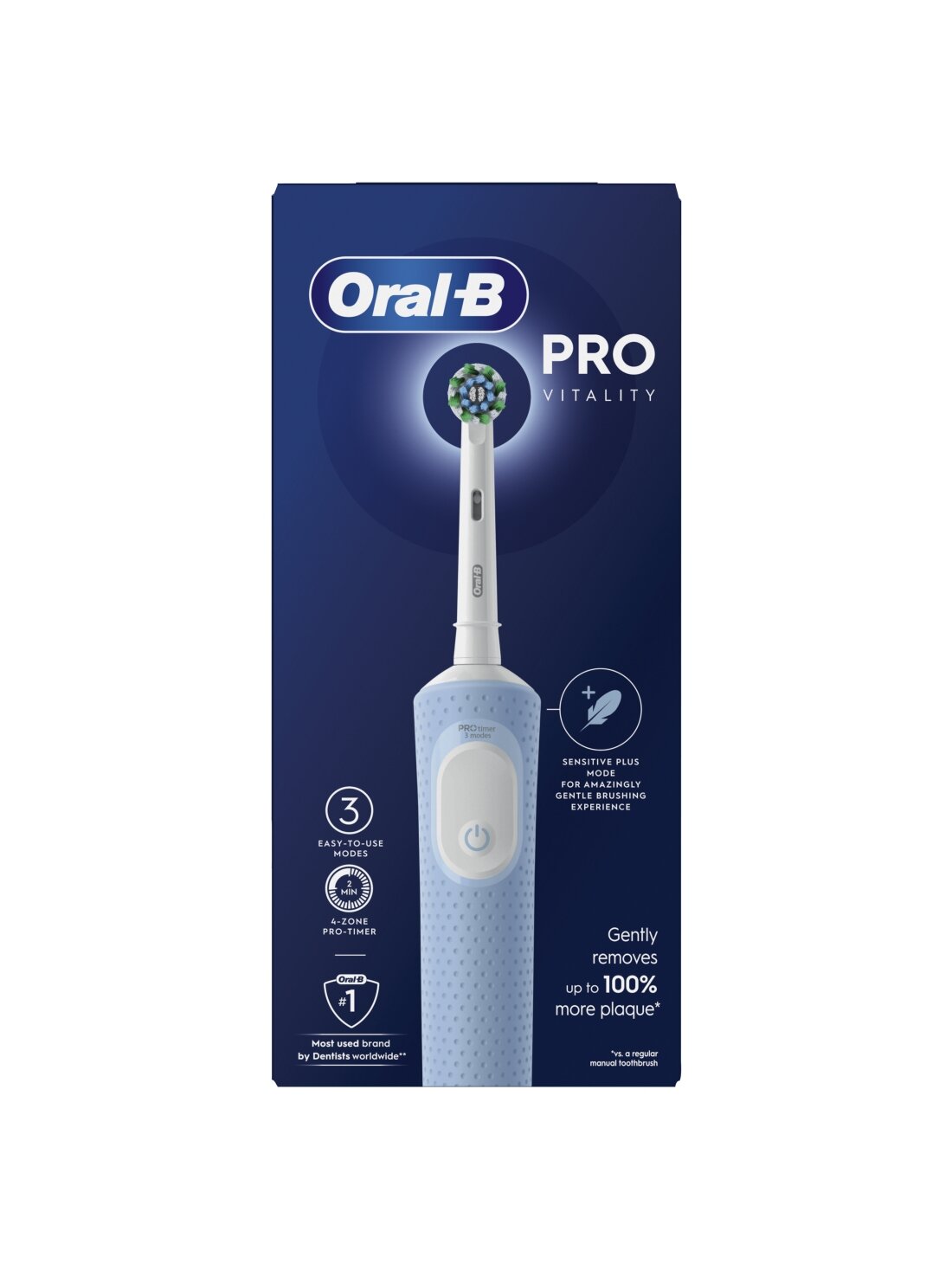 Oral-B | Electric Toothbrush | Vitality Pro | Rechargeable | For adults | Number of brush heads included 1 | Number of teeth brushing modes 3 | Blue 2