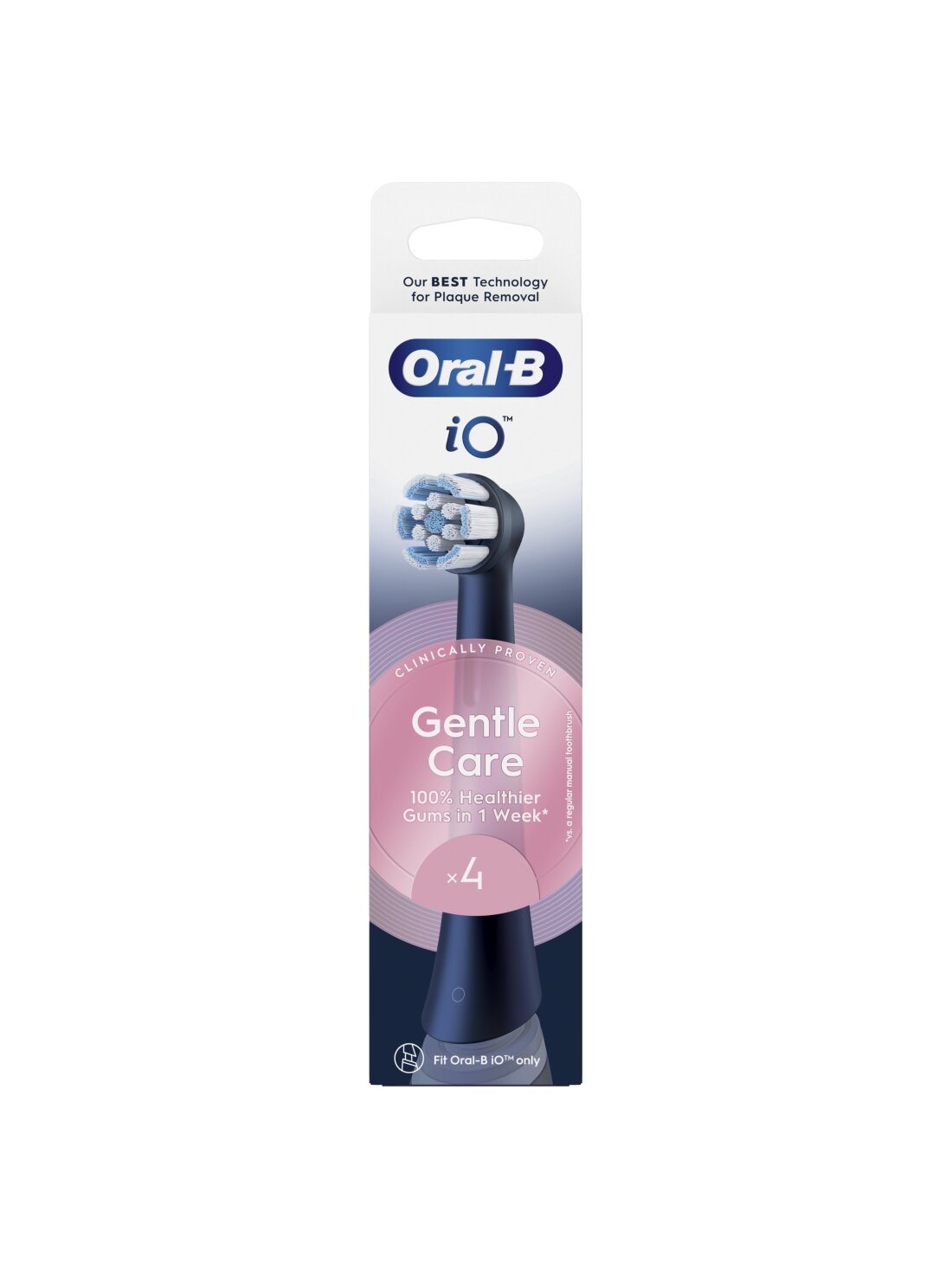 Oral-B | Replaceable toothbrush heads | iO GentleCare | Heads | For adults | Number of brush heads included 4 | Black 2 Oral-B | Replaceable toothbrush heads | iO GentleCare | Heads | For adults | Number of brush heads included 4 | Black 2