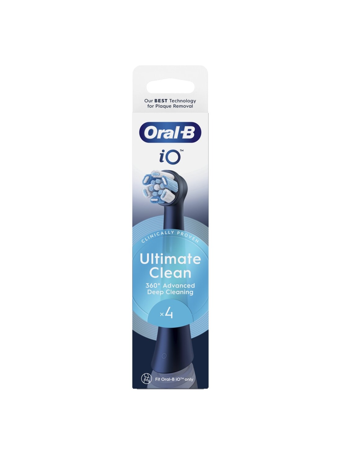 Oral-B | Replaceable toothbrush heads | iO UltimateClean | Heads | For adults | Number of brush heads included 4 | Black 2 Oral-B | Replaceable toothbrush heads | iO UltimateClean | Heads | For adults | Number of brush heads included 4 | Black 2