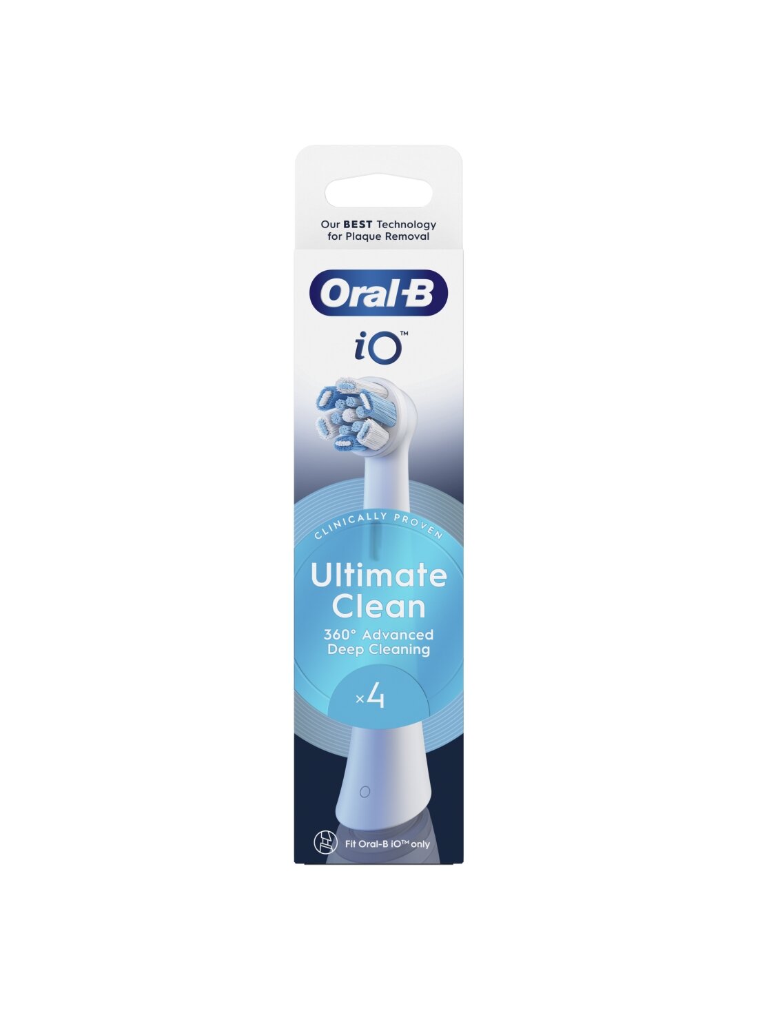 Oral-B | Replaceable toothbrush heads | iO UltimateClean | Heads | For adults | Number of brush heads included 4 | White 2 Oral-B | Replaceable toothbrush heads | iO UltimateClean | Heads | For adults | Number of brush heads included 4 | White 2