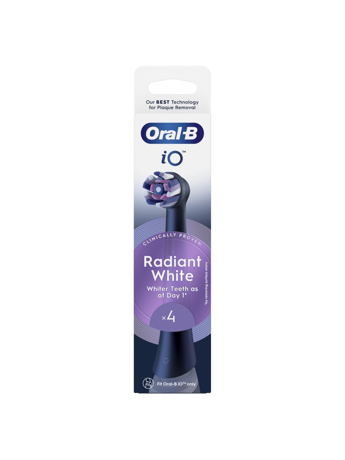 Oral-B | Replaceable toothbrush heads | iO Whitening | Heads | For adults | Number of brush heads included 4 2 Oral-B | Replaceable toothbrush heads | iO Whitening | Heads | For adults | Number of brush heads included 4 2