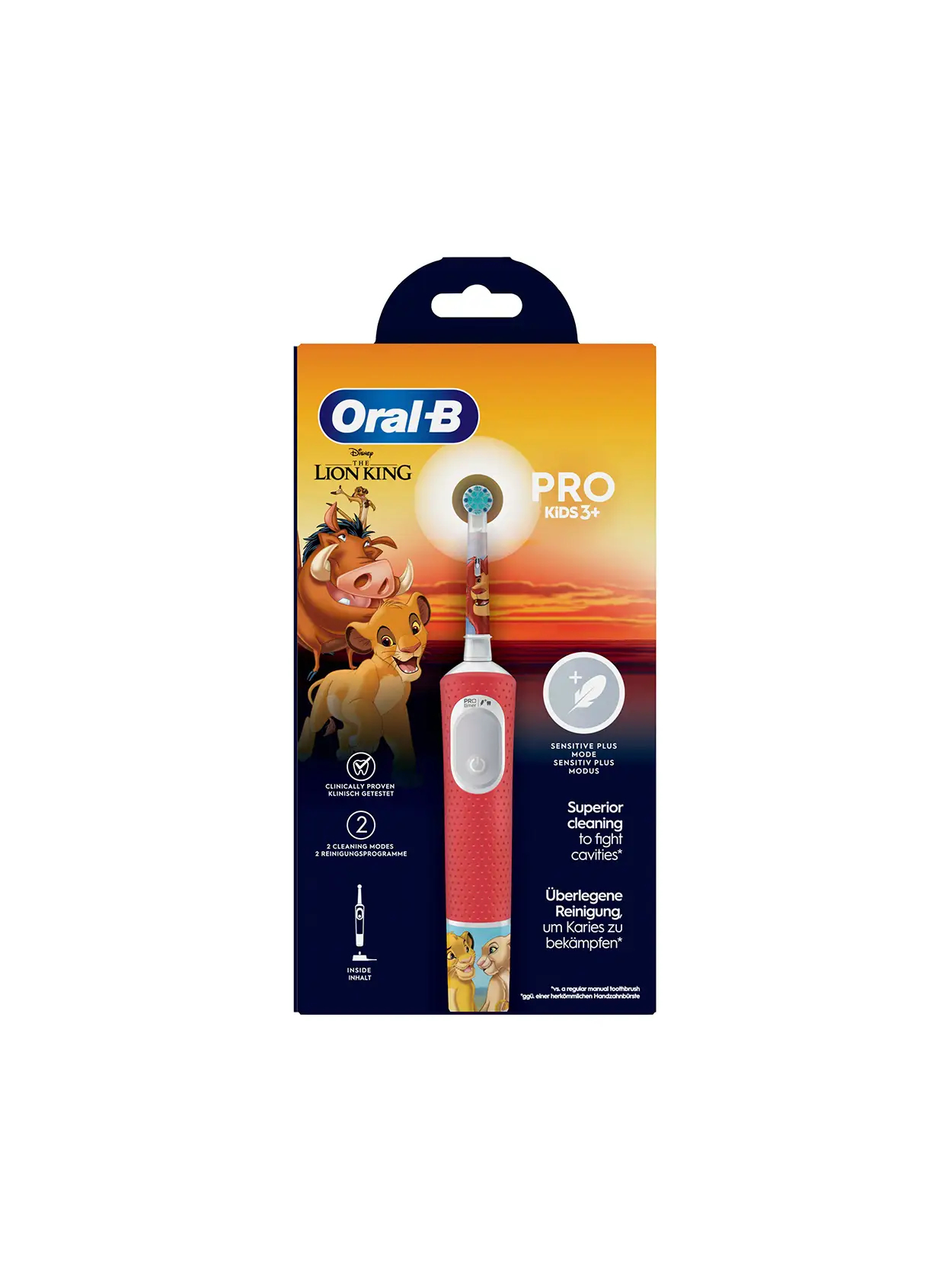 Oral-B Electric Toothbrush | Pro Kids 3+ Lion King | Rechargeable | For kids | Number of brush heads included 1 | Number of teeth brushing modes 2 1 Oral-B Electric Toothbrush | Pro Kids 3+ Lion King | Rechargeable | For kids | Number of brush heads included 1 | Number of teeth brushing modes 2 1