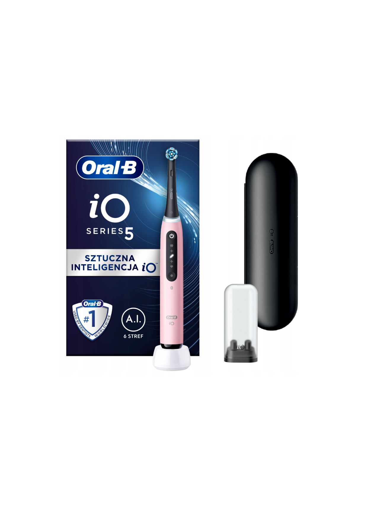 Oral-B Electric Toothbrush | iO5 Series | Rechargeable | For adults | Number of brush heads included 1 | Number of teeth brushing modes 5 | Pink Oral-B Electric Toothbrush | iO5 Series | Rechargeable | For adults | Number of brush heads included 1 | Number of teeth brushing modes 5 | Pink