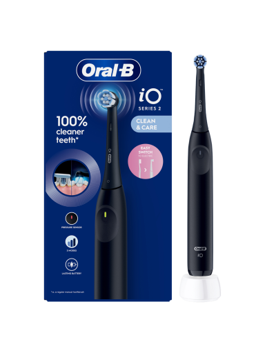 Oral-B Electric Toothbrush | iO2 | Rechargeable | For adults | Number of brush heads included 1 | Number of teeth brushing modes 3 | Night Black
