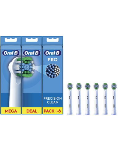 Oral-B | Precision Clean Brush Set | EB20RX-6 | Heads | For adults | Number of brush heads included 6 | White