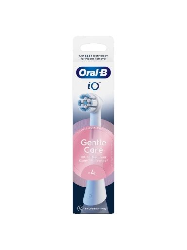 Oral-B | Replaceable toothbrush heads | iO Gentle Care | Heads | For adults | Number of brush heads included 4 | Number of teeth brushing modes Does not apply | White Oral-B | Replaceable toothbrush heads | iO Gentle Care | Heads | For adults | Number of brush heads included 4 | Number of teeth brushing modes Does not apply | White