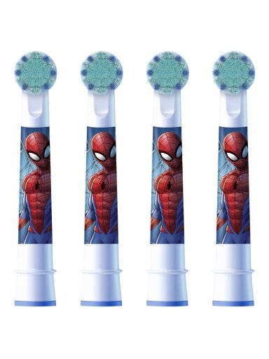 Oral-B Replacement Toothbrush Heads | EB10 4 refill Spiderman | Heads | For kids | Number of brush heads included 4
