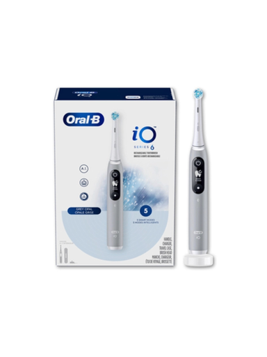 Oral-B | Toothbrush | iO Series 6 | Rechargeable | For adults | Number of brush heads included 1 | Number of teeth brushing modes 5 | Grey Opal