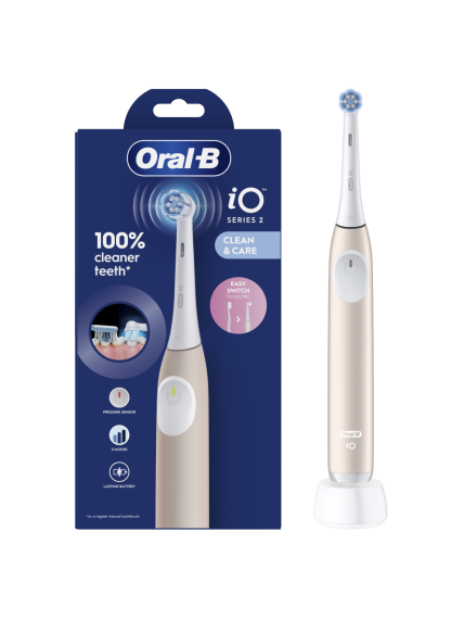 Oral-B Electric Toothbrush | iO2 | Rechargeable | For adults | Number of brush heads included 1 | Number of teeth brushing modes 3 | Calm Pink 1 Oral-B Electric Toothbrush | iO2 | Rechargeable | For adults | Number of brush heads included 1 | Number of teeth brushing modes 3 | Calm Pink 1