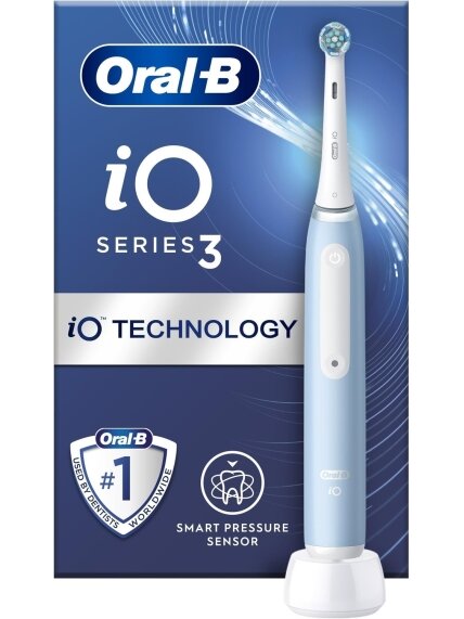 Oral-B | Electric Toothbrush | iO3 Series | Rechargeable | For adults | Number of brush heads included 1 | Number of teeth brushing modes 3 | Ice Blue 1 Oral-B | Electric Toothbrush | iO3 Series | Rechargeable | For adults | Number of brush heads included 1 | Number of teeth brushing modes 3 | Ice Blue 1