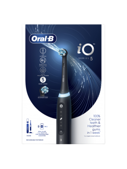 Oral-B | Electric Toothbrush | iO5 | Rechargeable | For adults | Number of brush heads included 1 | Number of teeth brushing modes 5 | Matt Black 2