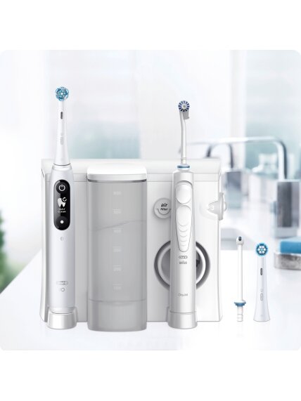 Oral-B Electric Toothbrush | iO6 & OxyJet | Rechargeable | For adults | Number of brush heads included 2 | Number of teeth brushing modes 5 | White 1