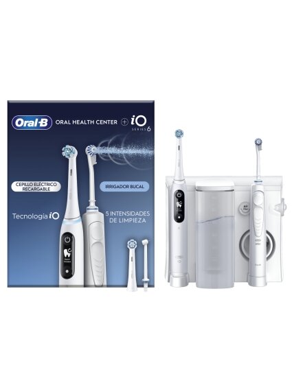 Oral-B Electric Toothbrush | iO6 & OxyJet | Rechargeable | For adults | Number of brush heads included 2 | Number of teeth brushing modes 5 | White Oral-B Electric Toothbrush | iO6 & OxyJet | Rechargeable | For adults | Number of brush heads included 2 | Number of teeth brushing modes 5 | White