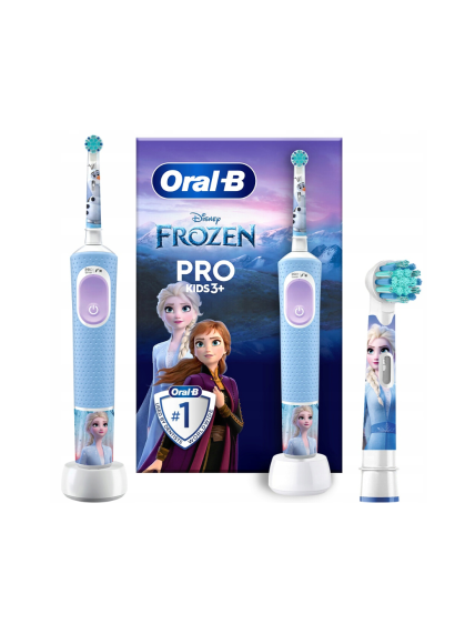 Oral-B | Electric Toothbrush | Vitality PRO Kids Frozen | Rechargeable | For kids | Number of brush heads included 1 | Number of teeth brushing modes 2 | Blue 3 Oral-B | Electric Toothbrush | Vitality PRO Kids Frozen | Rechargeable | For kids | Number of brush heads included 1 | Number of teeth brushing modes 2 | Blue 3