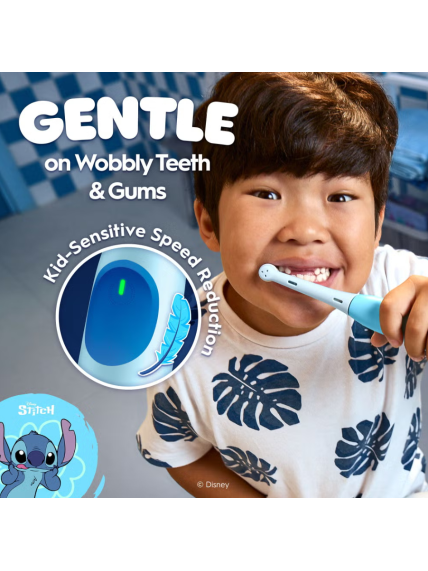 Oral-B Electric Toothbrush with Travel Case, 6Y+ | iO Kids Disney Stitch | Rechargeable | For kids | Number of brush heads included 1 | Number of teeth brushing modes 3 3 Oral-B Electric Toothbrush with Travel Case, 6Y+ | iO Kids Disney Stitch | Rechargeable | For kids | Number of brush heads included 1 | Number of teeth brushing modes 3 3