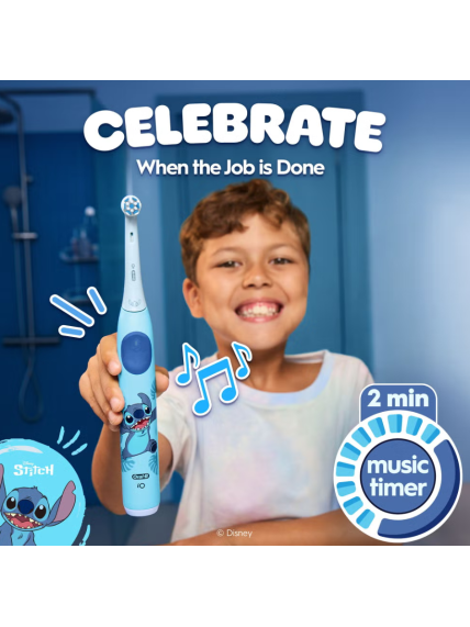 Oral-B Electric Toothbrush with Travel Case, 6Y+ | iO Kids Disney Stitch | Rechargeable | For kids | Number of brush heads included 1 | Number of teeth brushing modes 3 4 Oral-B Electric Toothbrush with Travel Case, 6Y+ | iO Kids Disney Stitch | Rechargeable | For kids | Number of brush heads included 1 | Number of teeth brushing modes 3 4