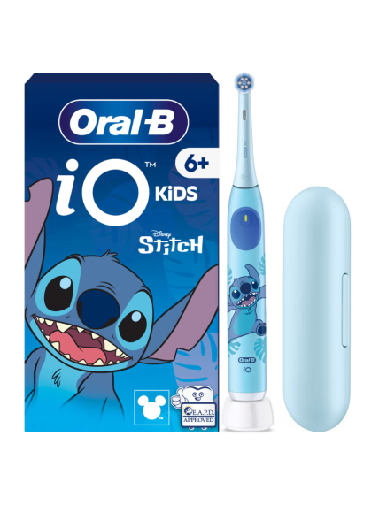 Oral-B Electric Toothbrush with Travel Case, 6Y+ | iO Kids Disney Stitch | Rechargeable | For kids | Number of brush heads included 1 | Number of teeth brushing modes 3 Oral-B Electric Toothbrush with Travel Case, 6Y+ | iO Kids Disney Stitch | Rechargeable | For kids | Number of brush heads included 1 | Number of teeth brushing modes 3
