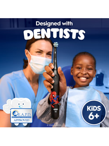Oral-B Electric Toothbrush with Travel Case, 6Y+ | iO Kids Marvel Spiderman | Rechargeable | For kids | Number of brush heads included 1 | Number of teeth brushing modes 3 2 Oral-B Electric Toothbrush with Travel Case, 6Y+ | iO Kids Marvel Spiderman | Rechargeable | For kids | Number of brush heads included 1 | Number of teeth brushing modes 3 2
