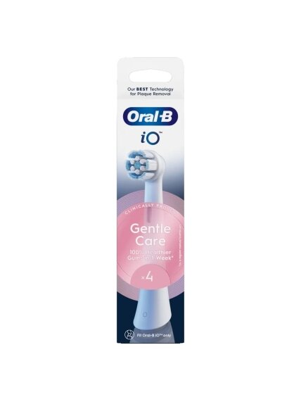 Oral-B | Replaceable toothbrush heads | iO Gentle Care | Heads | For adults | Number of brush heads included 4 | Number of teeth brushing modes Does not apply | White 1