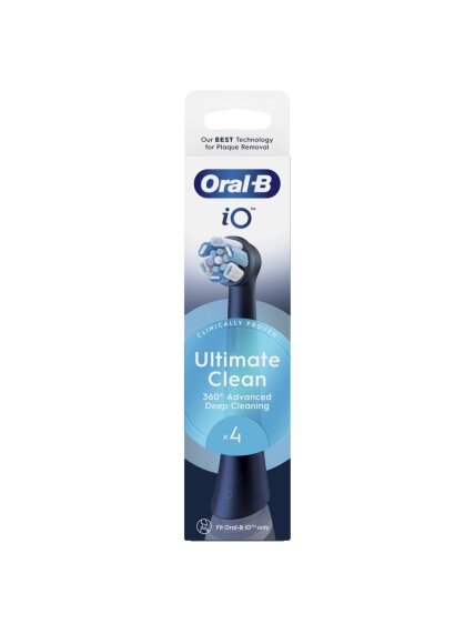 Oral-B | Replaceable toothbrush heads | iO UltimateClean | Heads | For adults | Number of brush heads included 4 | Black 2 Oral-B | Replaceable toothbrush heads | iO UltimateClean | Heads | For adults | Number of brush heads included 4 | Black 2