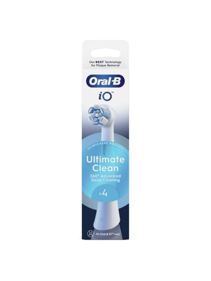 Oral-B | Replaceable toothbrush heads | iO UltimateClean | Heads | For adults | Number of brush heads included 4 | White 2 Oral-B | Replaceable toothbrush heads | iO UltimateClean | Heads | For adults | Number of brush heads included 4 | White 2