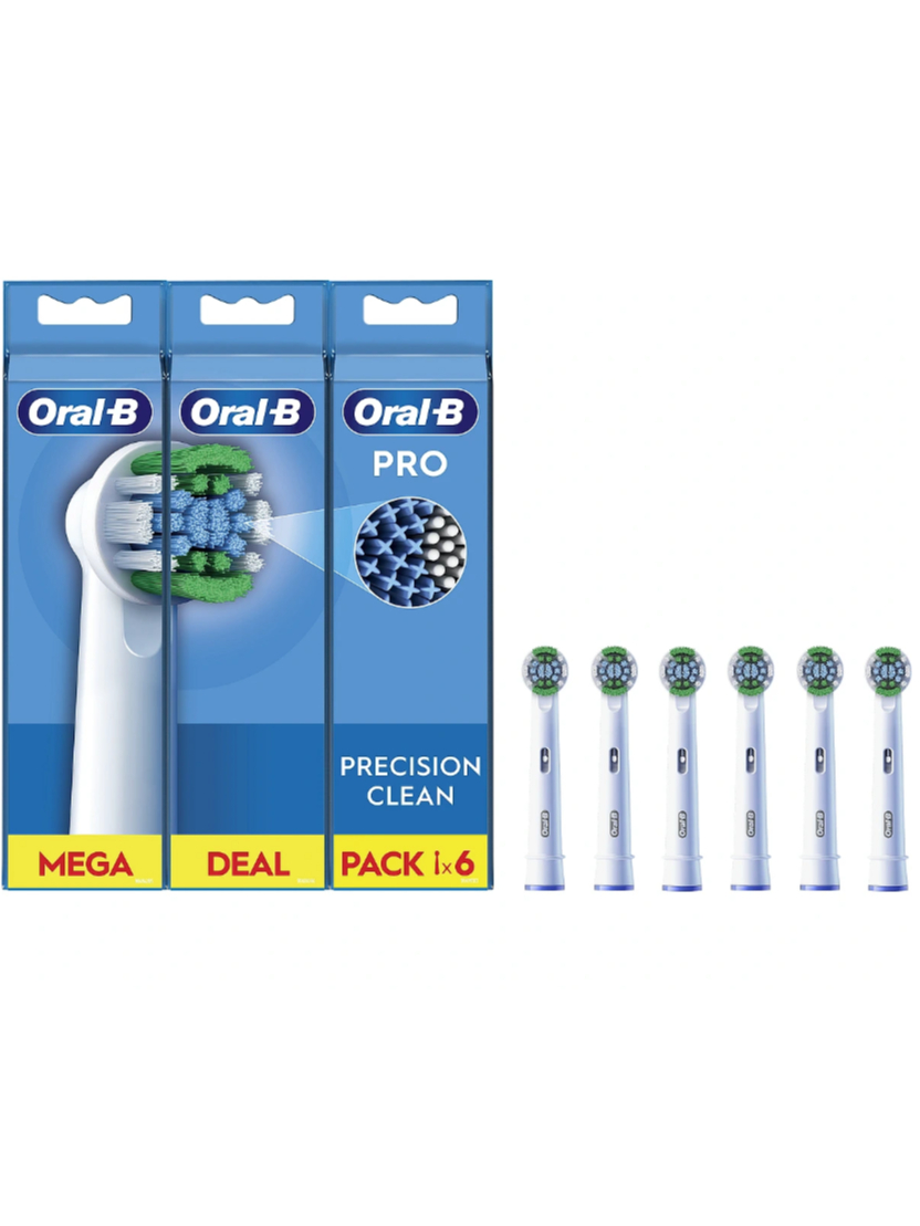 Oral-B | Precision Clean Brush Set | EB20RX-6 | Heads | For adults | Number of brush heads included 6 | White Oral-B | Precision Clean Brush Set | EB20RX-6 | Heads | For adults | Number of brush heads included 6 | White