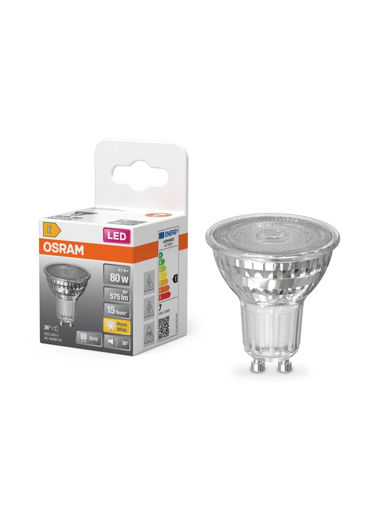 Osram Parathom Reflector | GU10 | 6.1 W | Warm White 2 Osram Parathom Reflector | GU10 | 6.1 W | Warm White 2
